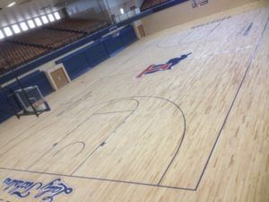 L.A. Tech gym floor from the stands