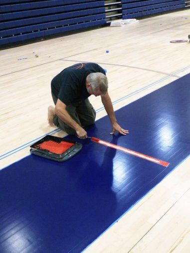 polished and maintained gym floor