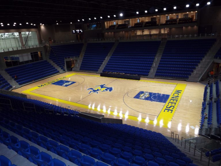 McNeese gym floor wide view